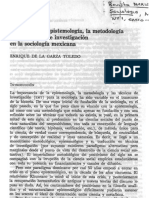 Historia de La Epistemología Metodologia y Las Tecnicas de Investigacion en La Sociologia Mexicana - Revista Mexicana de Sociologia 51-1-1989