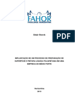 Implantação de Um Processo de Preparação de Superficie em Empresa de Medio Porte