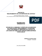 Título Demanda y oferta de servicios de conciliación, asesoría y patrocinio legal en casos de familia