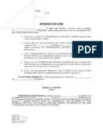 Affidavit of Loss: A Reasonable and Prudent Person Exercising Care Over Her Things and Circumstances