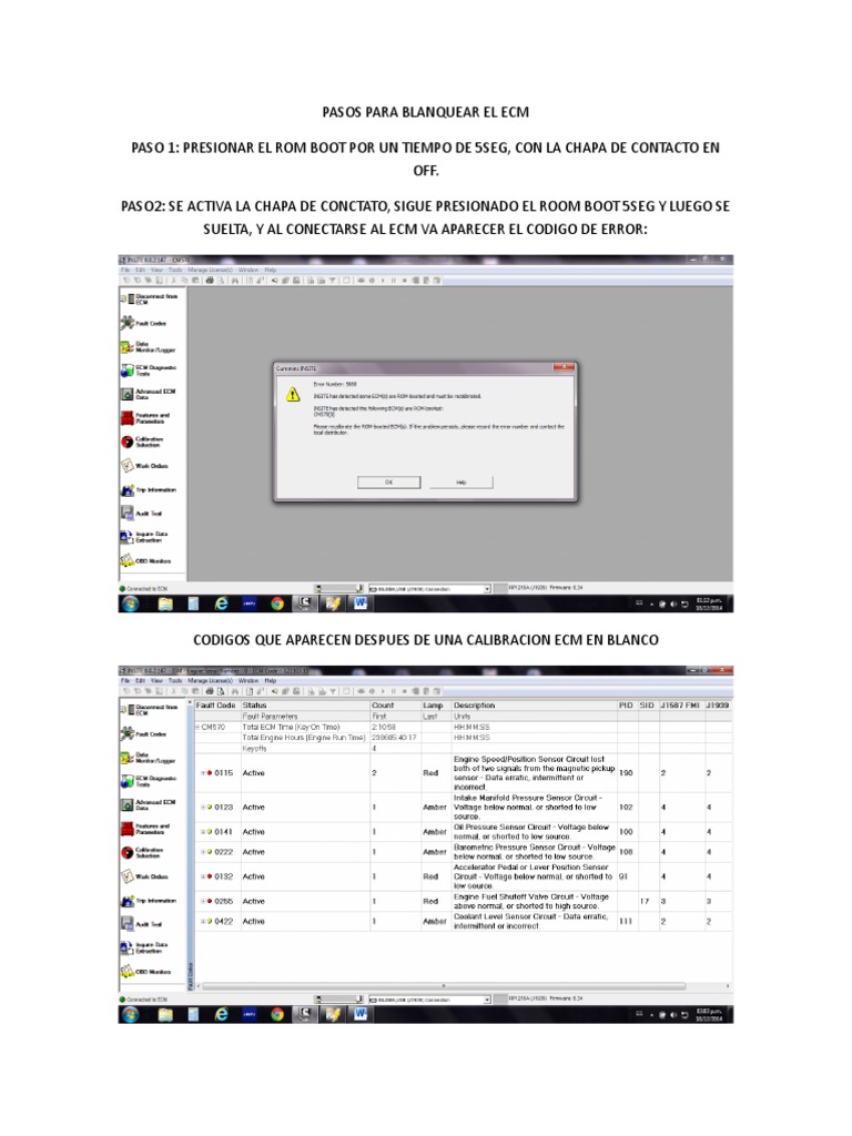 Pasos Para Blanquear El Ecm Con El Rom Boot CUMMINS