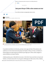 Evo Morales Vai a Haia Para Forçar Chile a Dar Acesso Ao Mar à Bolívia _ Mundo _ G1