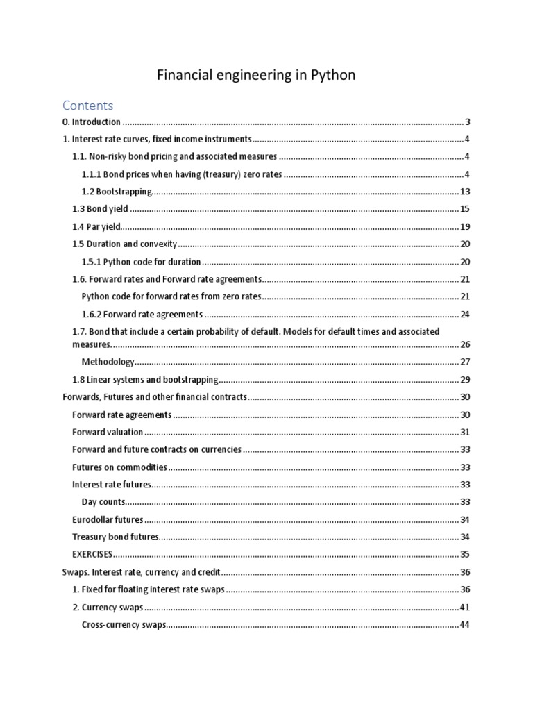 Financial Engineering in Python | PDF | Greeks (Finance) | Option (Finance)