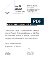 Wanted Franchisee For Coir Products