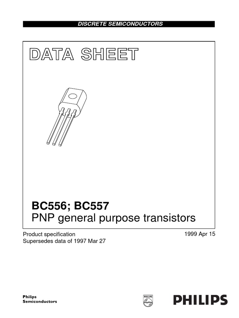 Datasheet bc557 PDF PDF Bipolar Junction Transistor Transistor