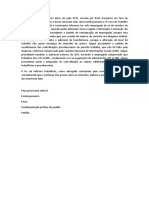 Recurso de revista trabalhista sobre reintegração de dirigente sindical