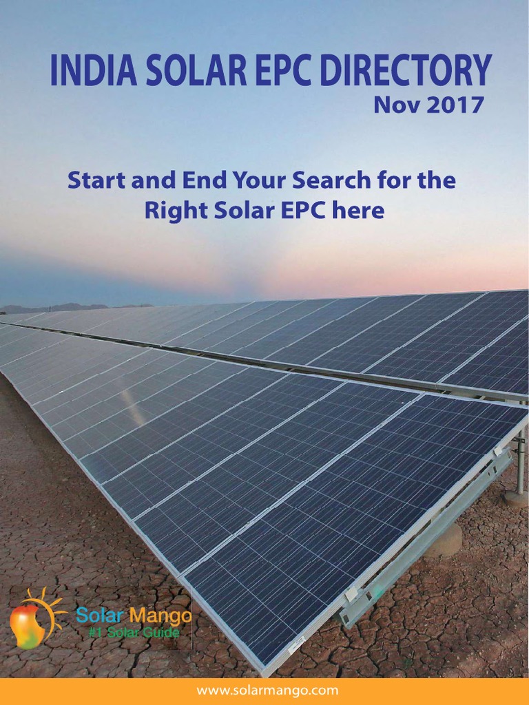 India Solar Epc Directory From Solar Mango Edition 2017