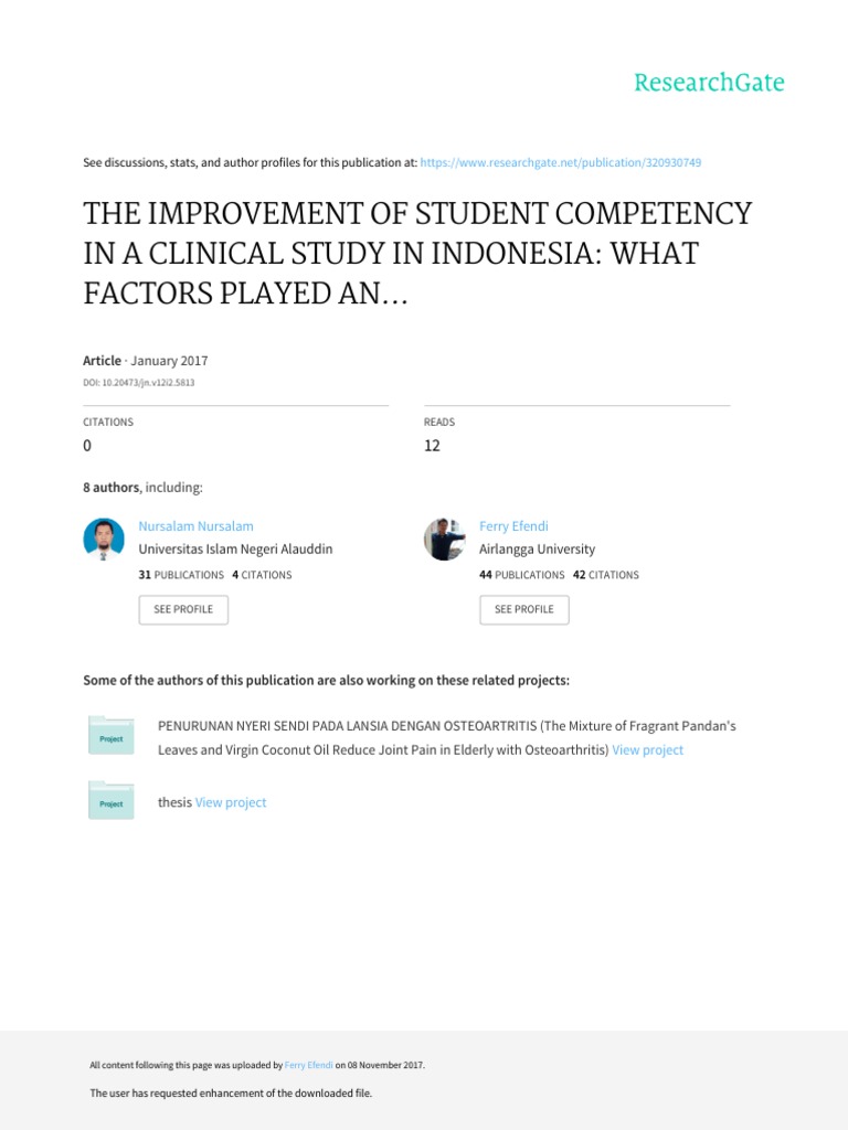 Improving Nursing Student Competency | PDF | Nursing | Competence ...