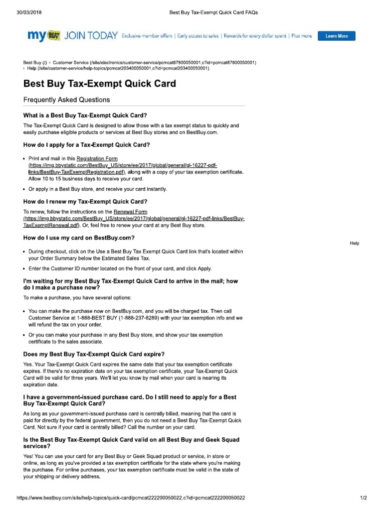 Tax Exempt Bestbuy | PDF