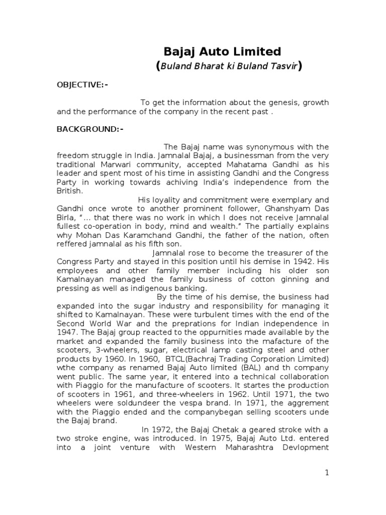 Bajaj Auto Limited Pdf Economies Business