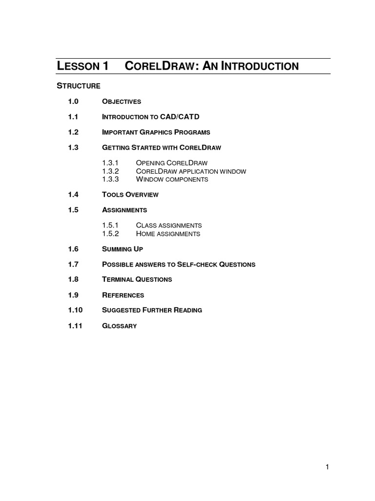 CorelDraw Introduction and Assignments | PDF | Computer Aided Design ...