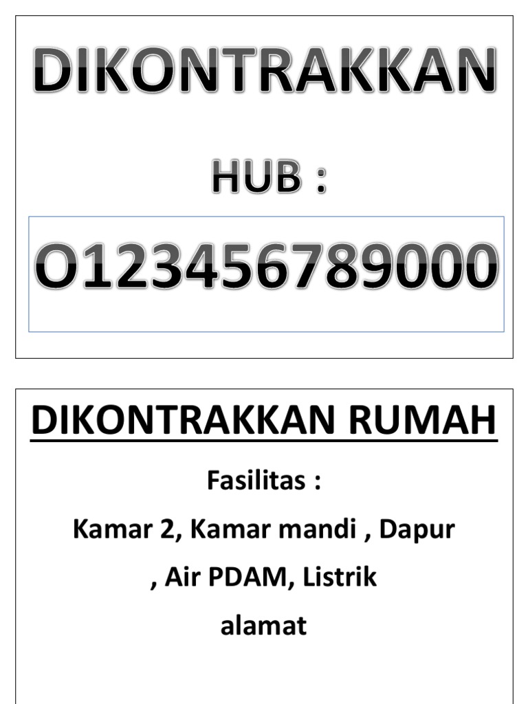 Contoh Iklan Rumah | PDF
