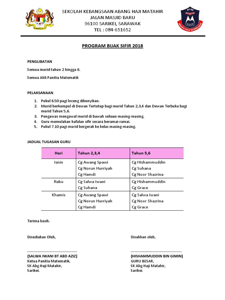 Program Bijak Sifir 2018 Pdf