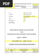 Rectangular Tank Design Calculations | PDF | Pressure | Elasticity ...