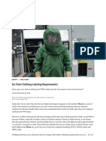 Arc Flash Clothing Labeling Requirements