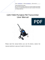 Czh-t200 User Manual FM TX