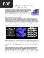 Primary Metallic Crystalline Structures