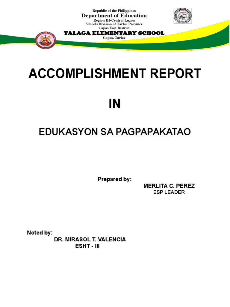 Report in ESP PDF Teachers Morality