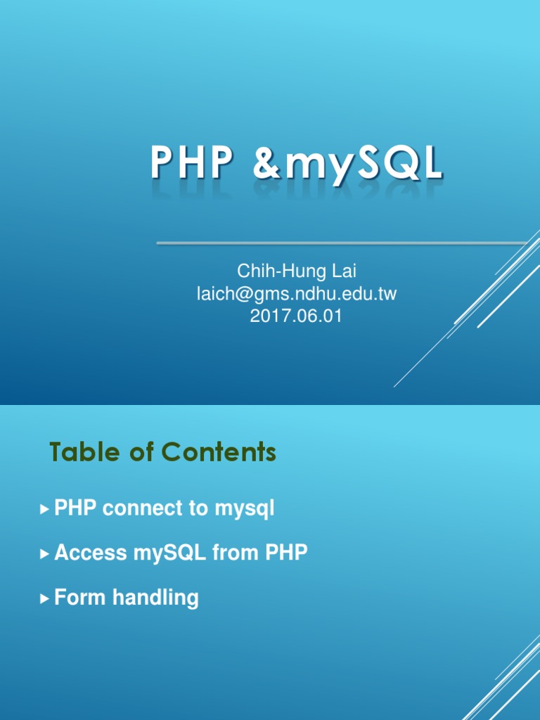 PHP MySQL v1 | PDF | Application Software | Software Engineering