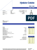 RG 142 RGD 180 PTFE Coaxial Cable Types