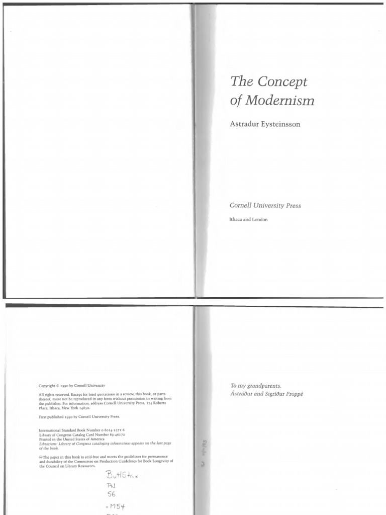 The concept of modernism : Ástráður Eysteinsson : Free