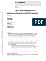 2013 (N) - Observations of Effective Teacher-Student Interactions in Secondary School Classroom