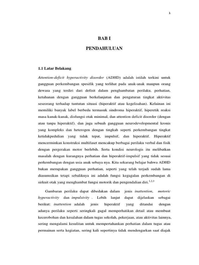 Skripsi Adhd | PDF