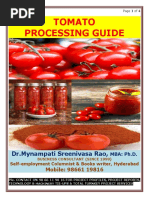 Tomato Processing Guide by Mynampati Sreenivasa Rao