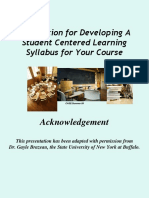 Foundation for Developing a Student Centered Learning Syllabus (1)