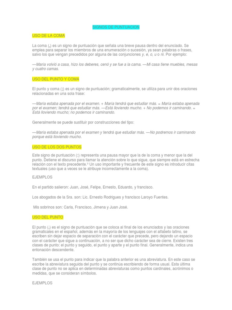 Todos Los Signos de Puntuacion Punctuation Quotation Mark