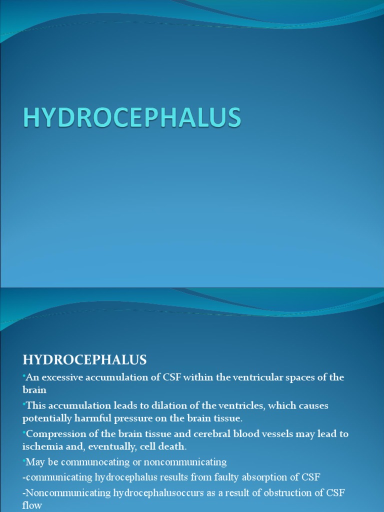 Hydrocephalus | PDF | Medical Specialties | Diseases And Disorders
