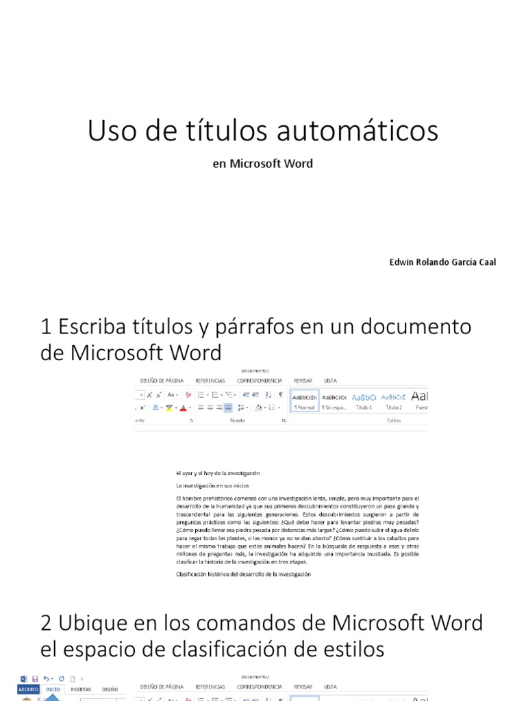 Clasificación de Títulos en Word | PDF | Software | Science