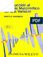 Introducción Al Análisis Matemático de Una Variable, 2da Edición - Robert G. Bartle