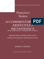[Medieval Philosophical Texts in Translation] Francisco Suarez, John P. Doyle (Transl.) - A Commentary on Aristotle's Metaphysics