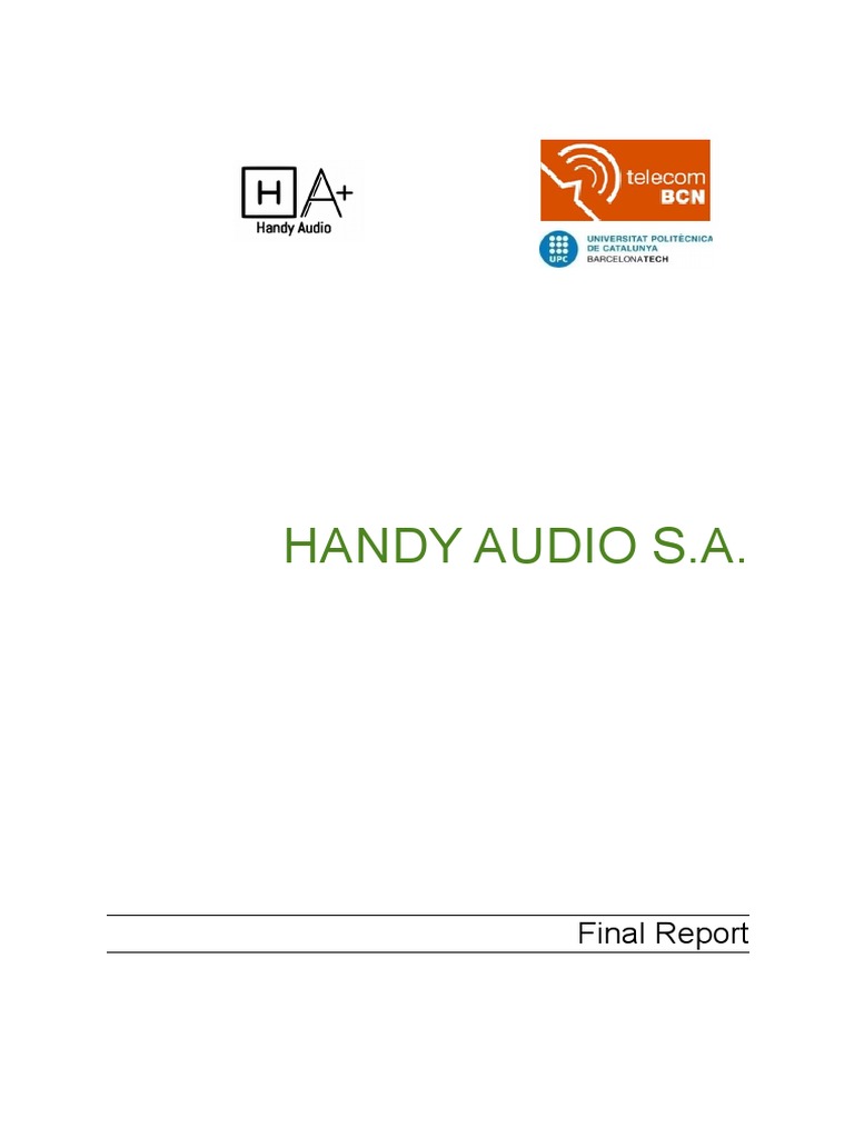 Final Report on HANDY AUDIO S.A. Project | PDF | Amplifier | Electronic ...