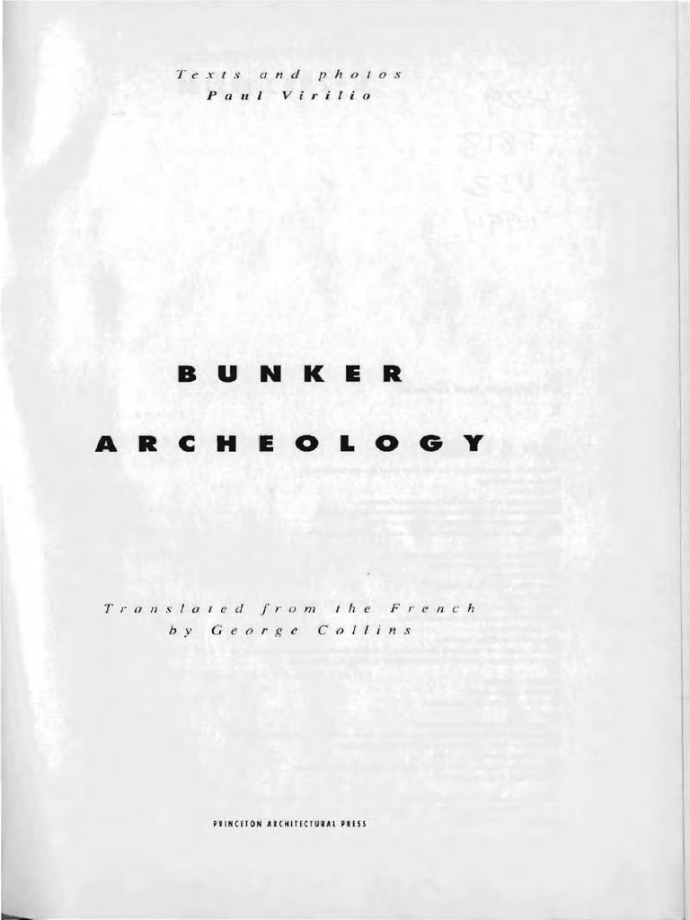 Paul Virilio Bunker Archaeology Pdf