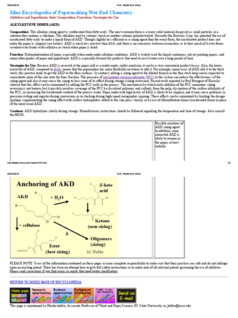 MiniEncyclopedia of Papermaking WetEnd Chemistry Download Free PDF