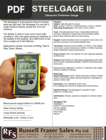 Steelgage Ii: Ultrasonic Thickness Gauge