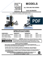 Manual P250AF, P265F Gas Powered Burners English