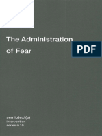 (Semiotext (E) - Intervention Series) Paul Virilio, Ames Hodges, Bertrand Richard-The Administration of Fear-Semiotext (E) (2012)