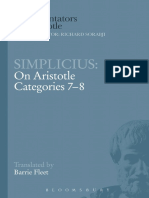 (Ancient Commentators on Aristotle) Simplicius, Of Cilicia._ Aristotle._ Fleet, Barrie-Simplicius on Aristotle _Categories 7-8_-Bloomsbury Academic_Bristol Classical Press_Duckworth (2002, 2001)