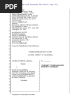 United States v. California -- Complaint and Exhibits