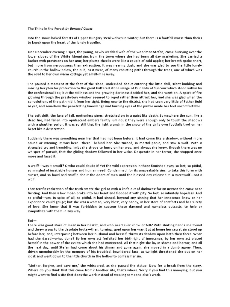 The Thing in The Forest PDF