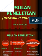 Usulan Penelitian Prof Soedjono A