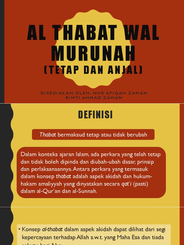 Al Thabat Wal Murunah2 | PDF