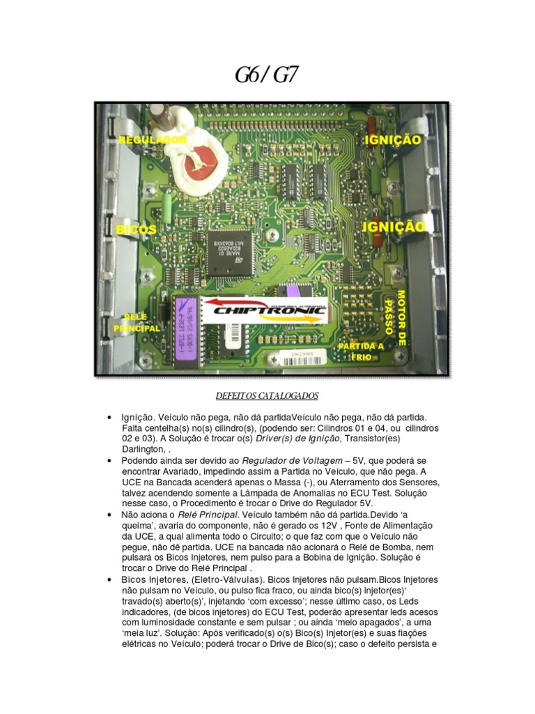 Chiptronic - Defeitos Comuns e Mapas de Módulos de Injeção PDF | PDF ...