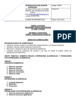 Matemáticas grado 8: Números reales, expresiones algebraicas y factorización