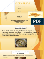 Propiedades nutricionales del Aco de Cebada típico de Nariño