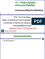 ECE 576 - Power System Dynamics and Stability: Lecture 6: Synchronous Machine Modeling