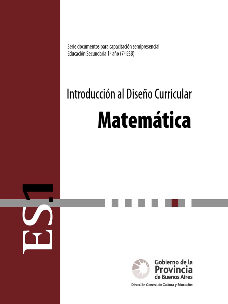 Capacitación en Diseño Curricular Matemática | PDF | Educación Secundaria |  Maestros, image size:768x1024